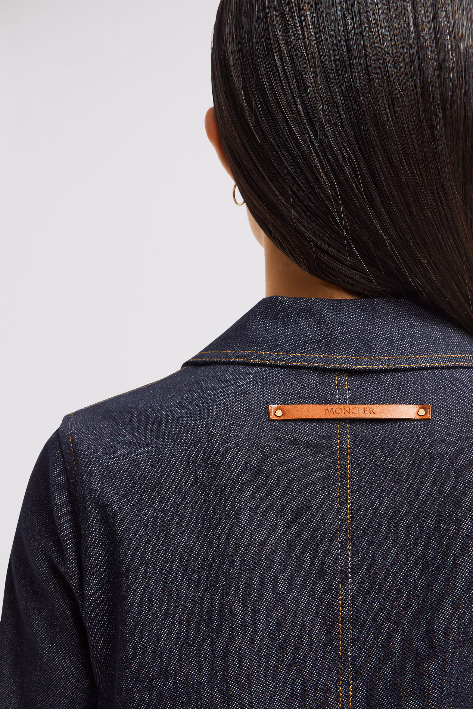 Minivestido camisero de tejido vaquero Mujer Azul Denim Moncler 7